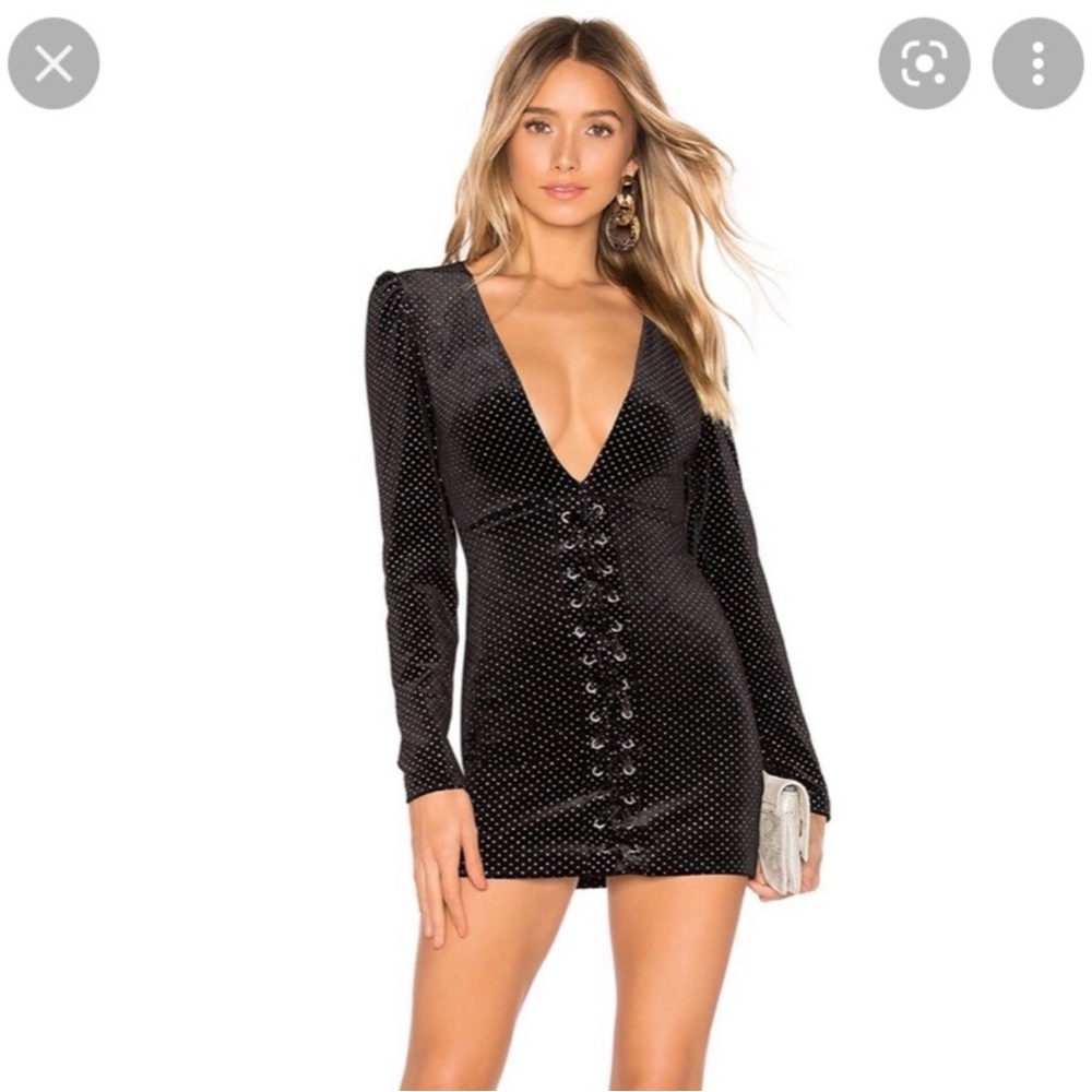 Elegant Black Polka Dot Dress
